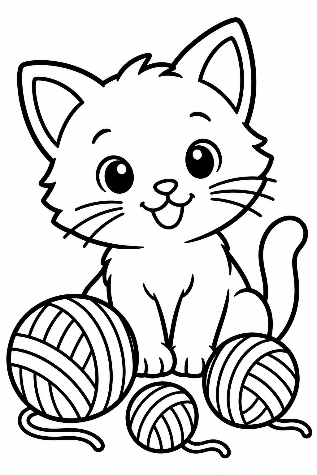 Кошеня і клубочки