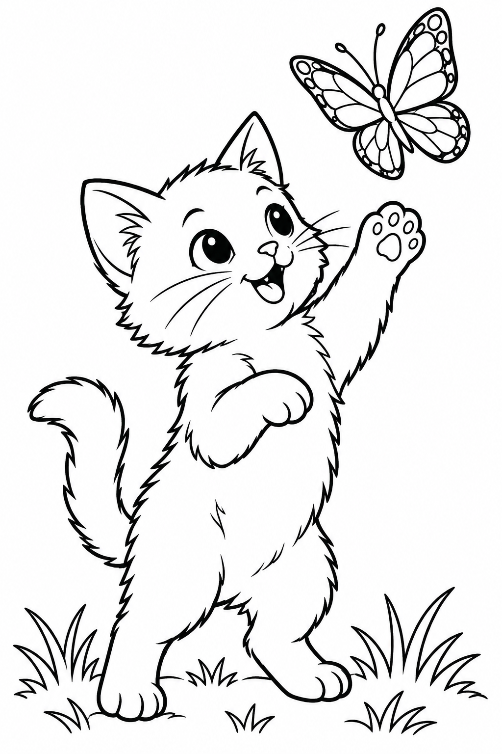 Кошеня ловить метелика