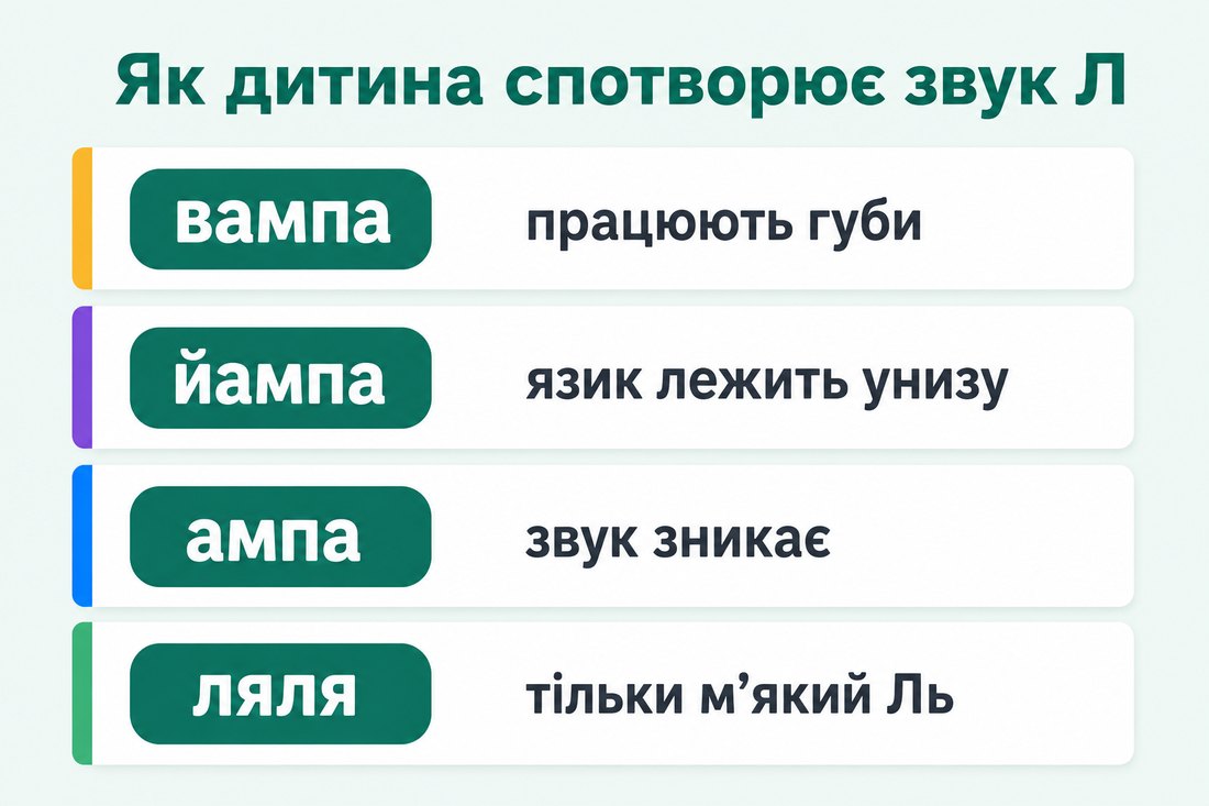 Типи спотворення звука Л у дитини і що вони означають