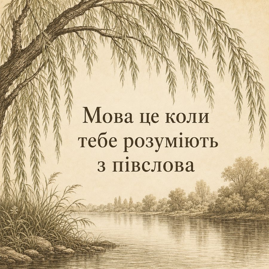Мова це коли тебе розуміють з півслова